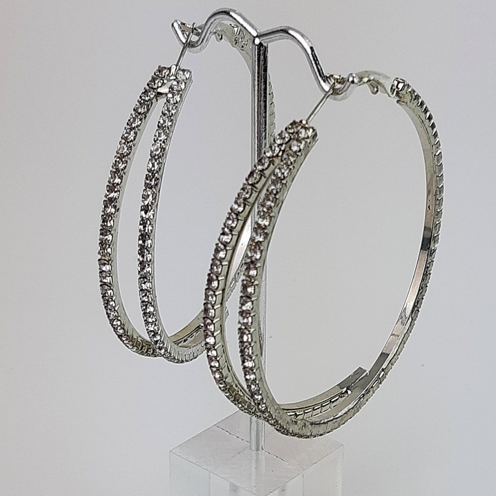 Large Bling Hoop Earrings
